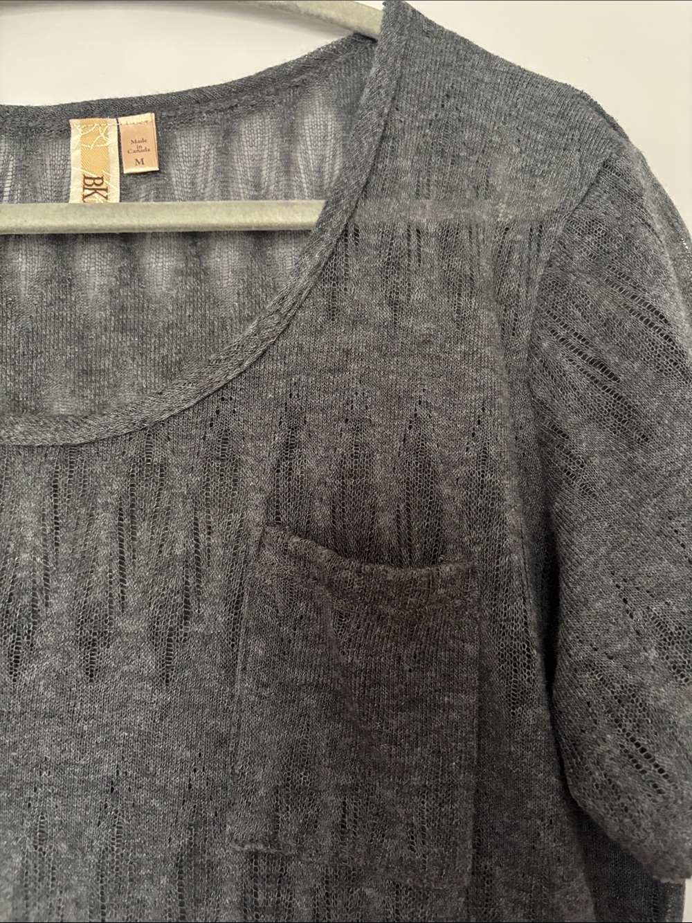 BKE Overlay Top Gray Medium - Picture 4 of 4